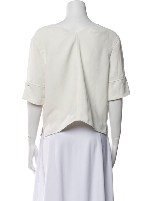 Sandro V-Neck Three-Quarter Sleeve Top