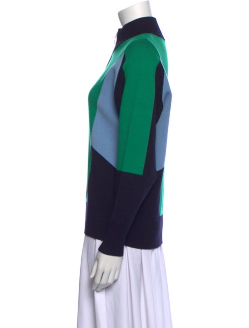 Sandro Colorblock Pattern Mock Neck Sweater
