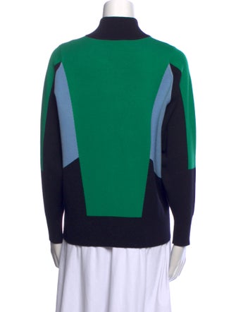 Sandro Colorblock Pattern Mock Neck Sweater