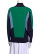 Sandro Colorblock Pattern Mock Neck Sweater
