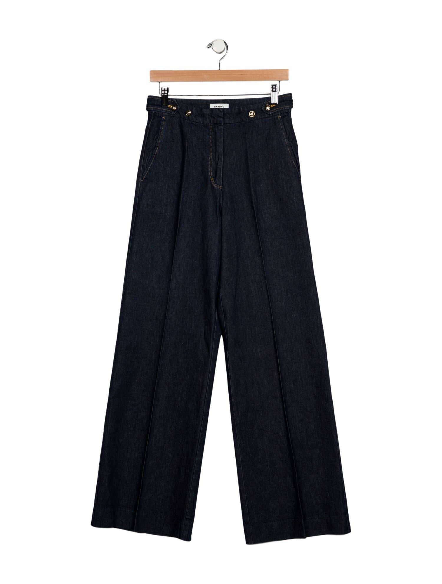 Sandro High-Rise Wide Leg Jeans
