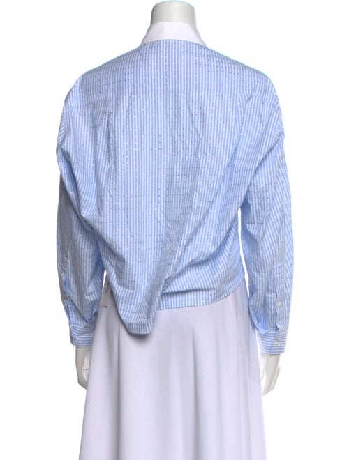 Sandro Striped Long Sleeve Crop Top