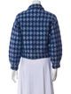 Sandro Balthazar - Bleu Houndstooth Print Denim Jacket