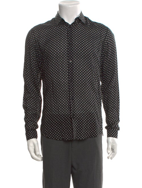 Sandro Polka Dot Print Long Sleeve Shirt