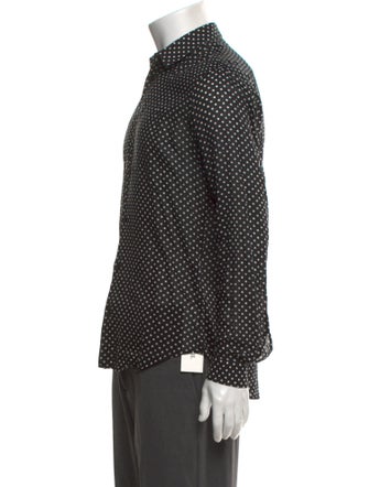 Sandro Polka Dot Print Long Sleeve Shirt