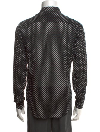 Sandro Polka Dot Print Long Sleeve Shirt