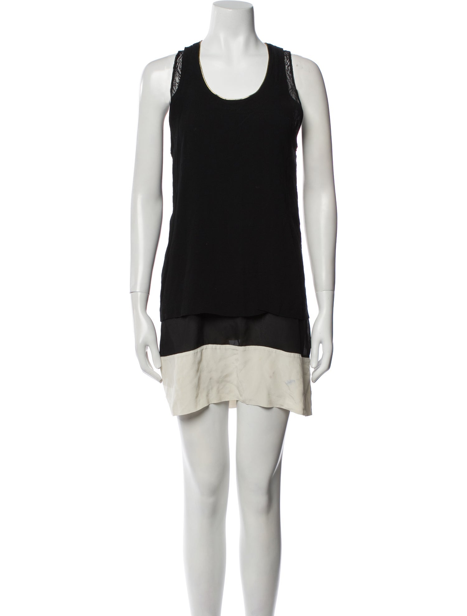 Sandro Scoop Neck Mini Dress