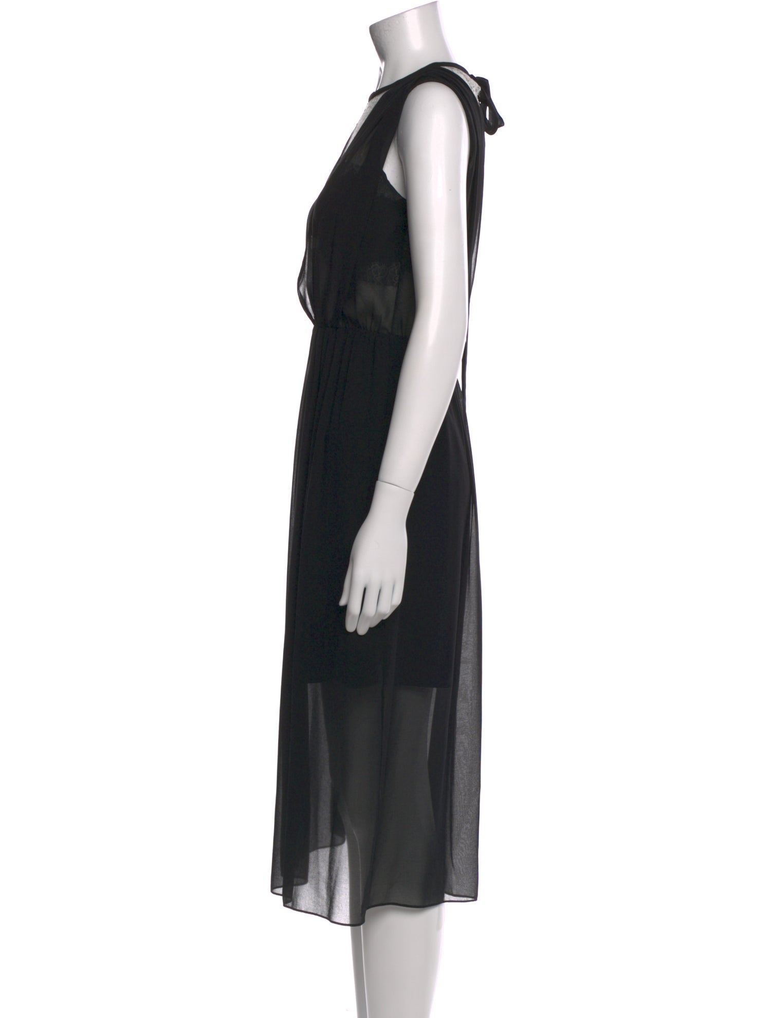 Sandro Crew Neck Midi Length Dress