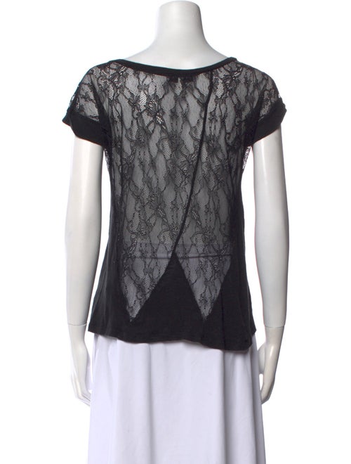 Sandro Linen Scoop Neck T-Shirt