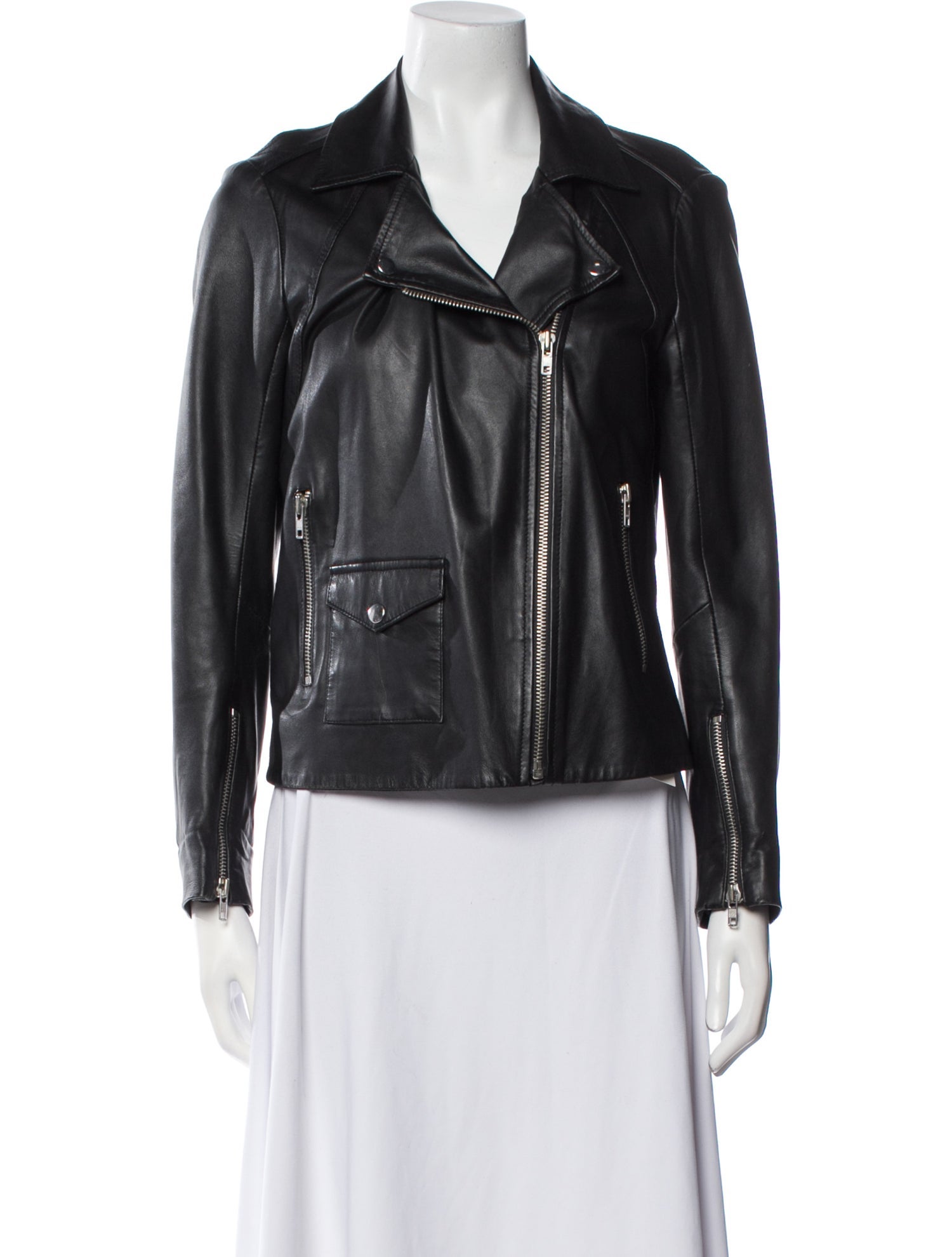 Sandro Leather Biker Jacket