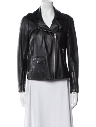 Sandro Leather Biker Jacket