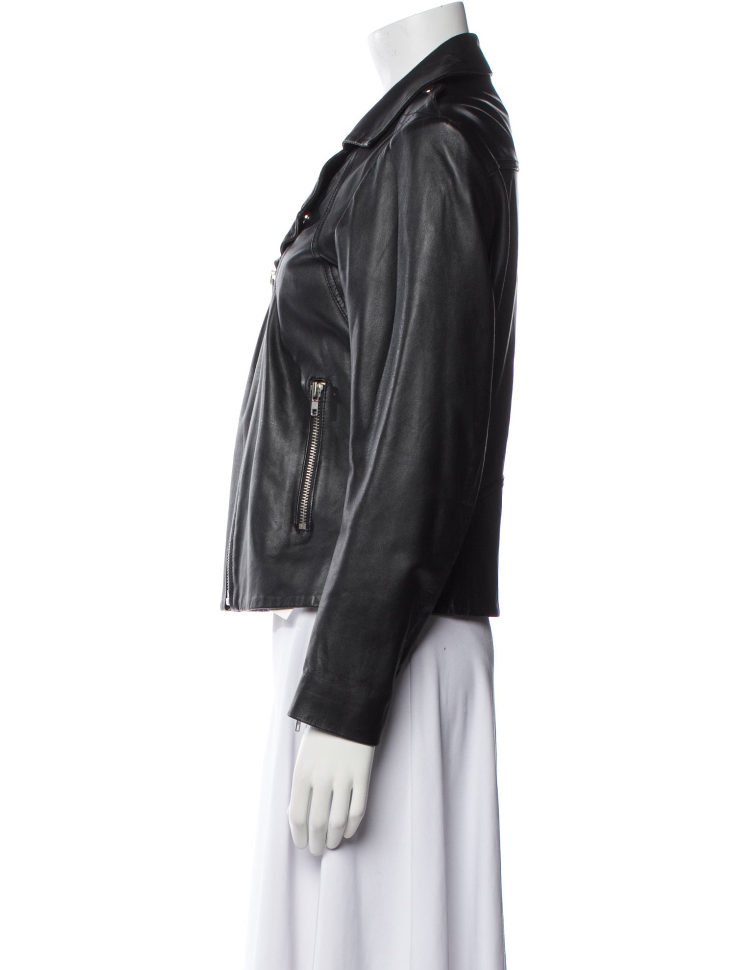 Sandro Leather Biker Jacket