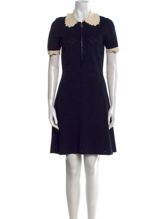 Sandro Colorblock Pattern Mini Dress