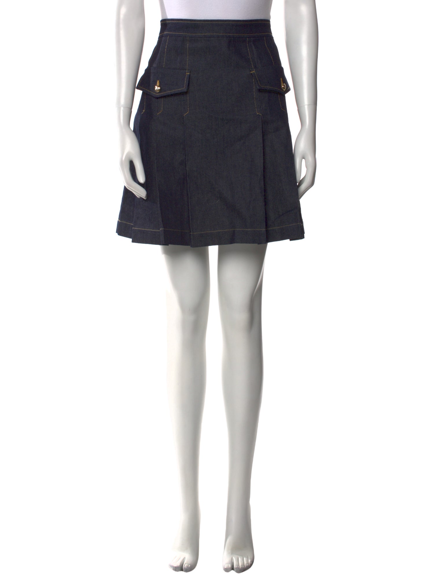 Sandro Pleated Accents Mini Skirt