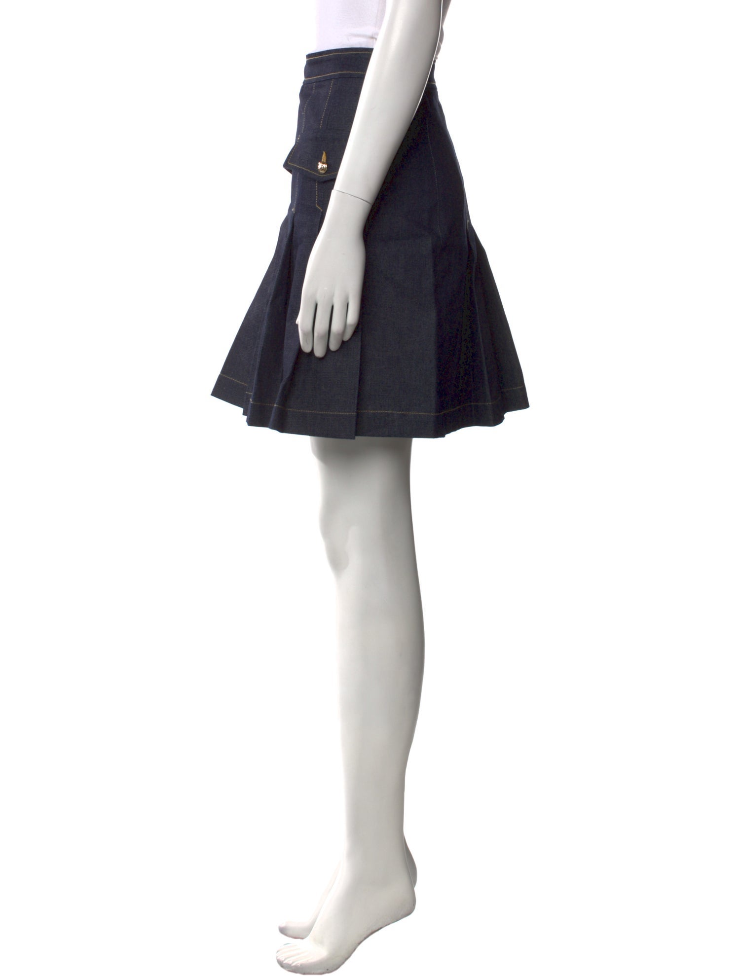 Sandro Pleated Accents Mini Skirt