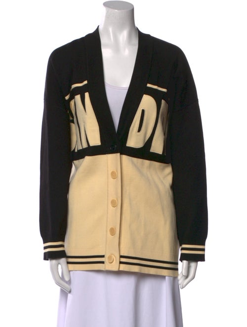 Sandro Printed V-Neck Sweater