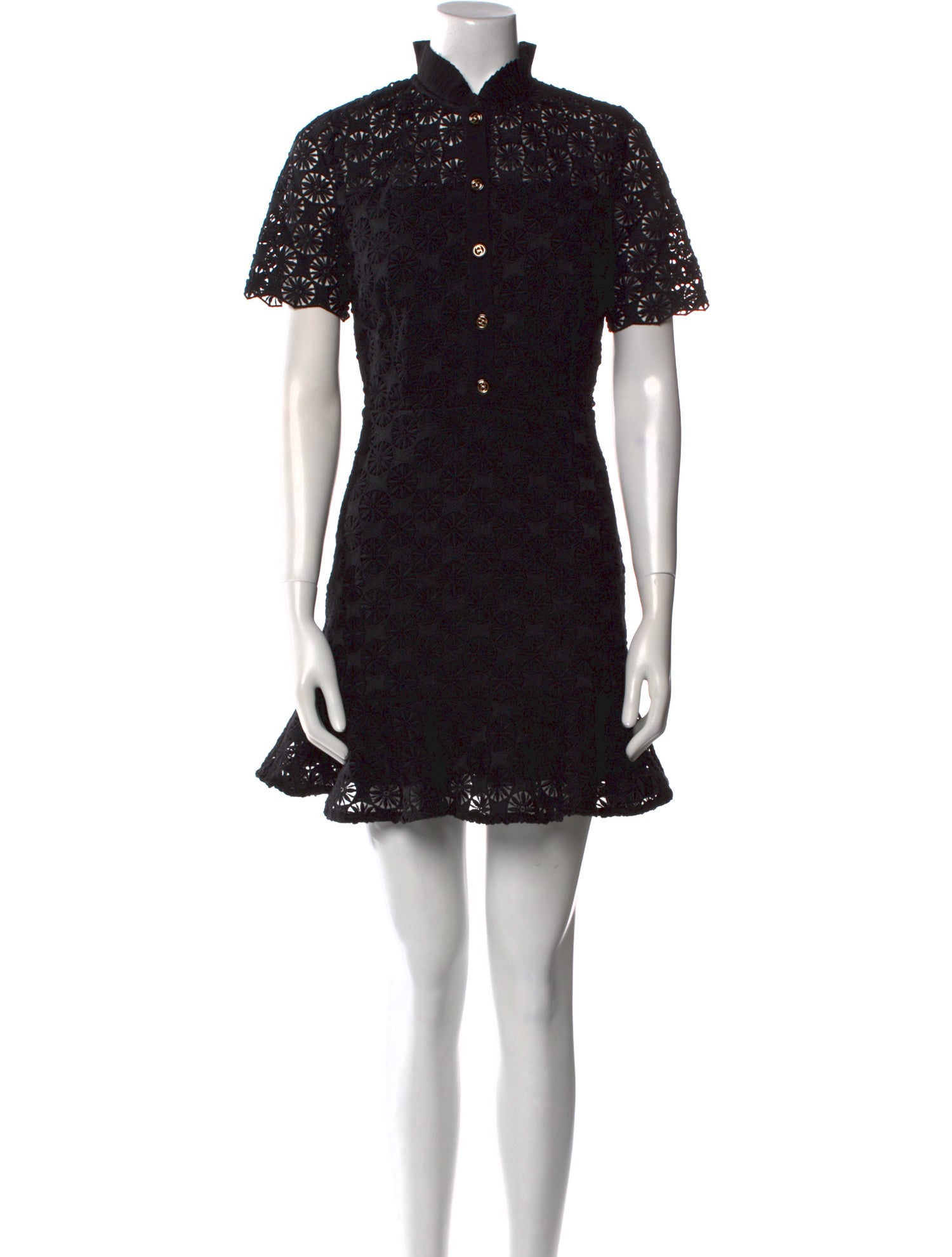 Sandro Mock Neck Mini Dress