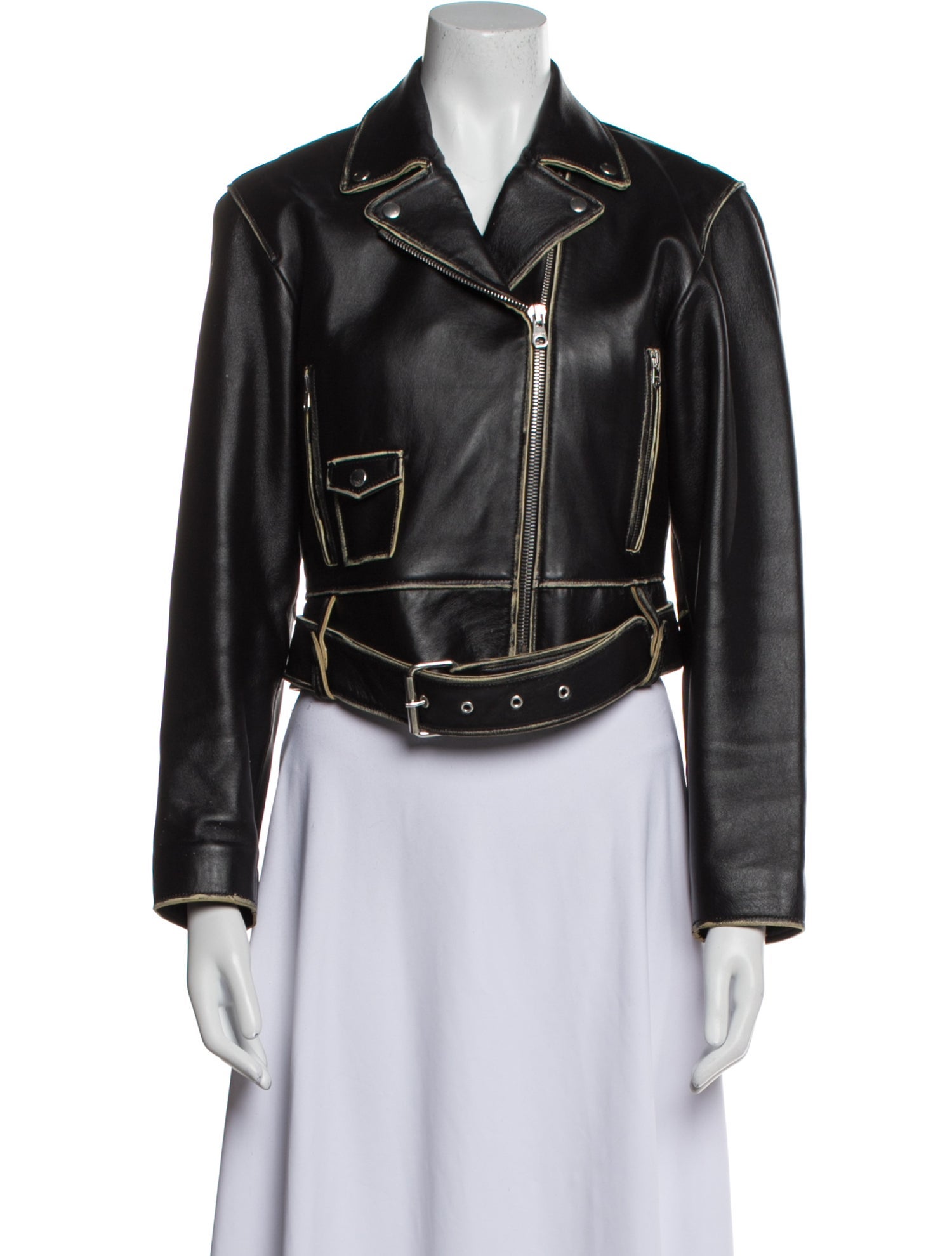 Sandro Leather Biker Jacket