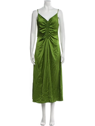 Sandro V-Neck Long Dress