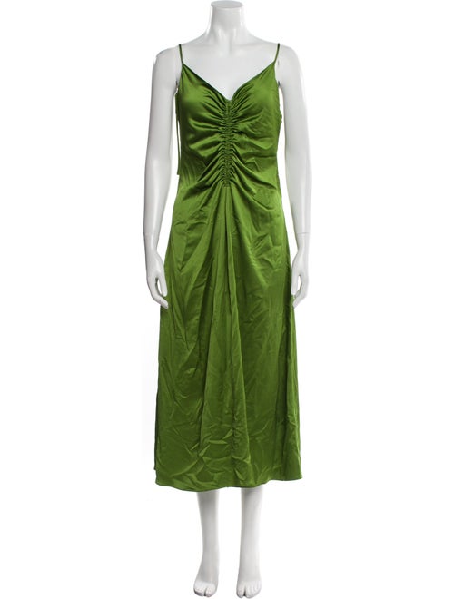 Sandro V-Neck Long Dress