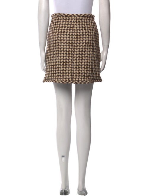 Sandro Houndstooth Print Mini Skirt