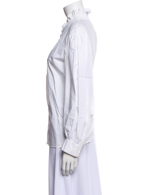 Sandro V-Neck Long Sleeve Button-Up Top