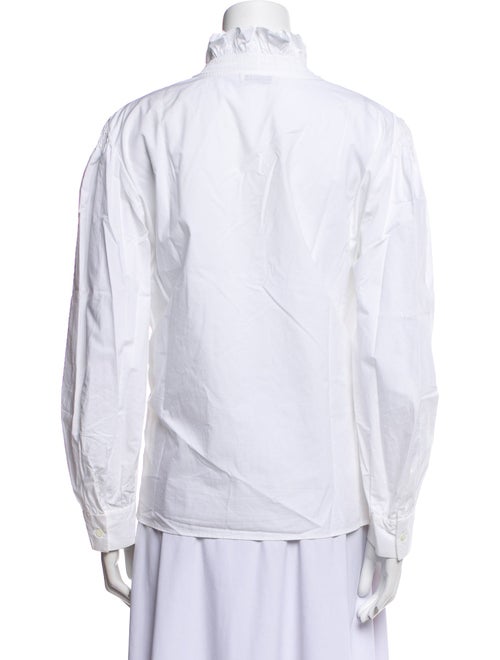 Sandro V-Neck Long Sleeve Button-Up Top