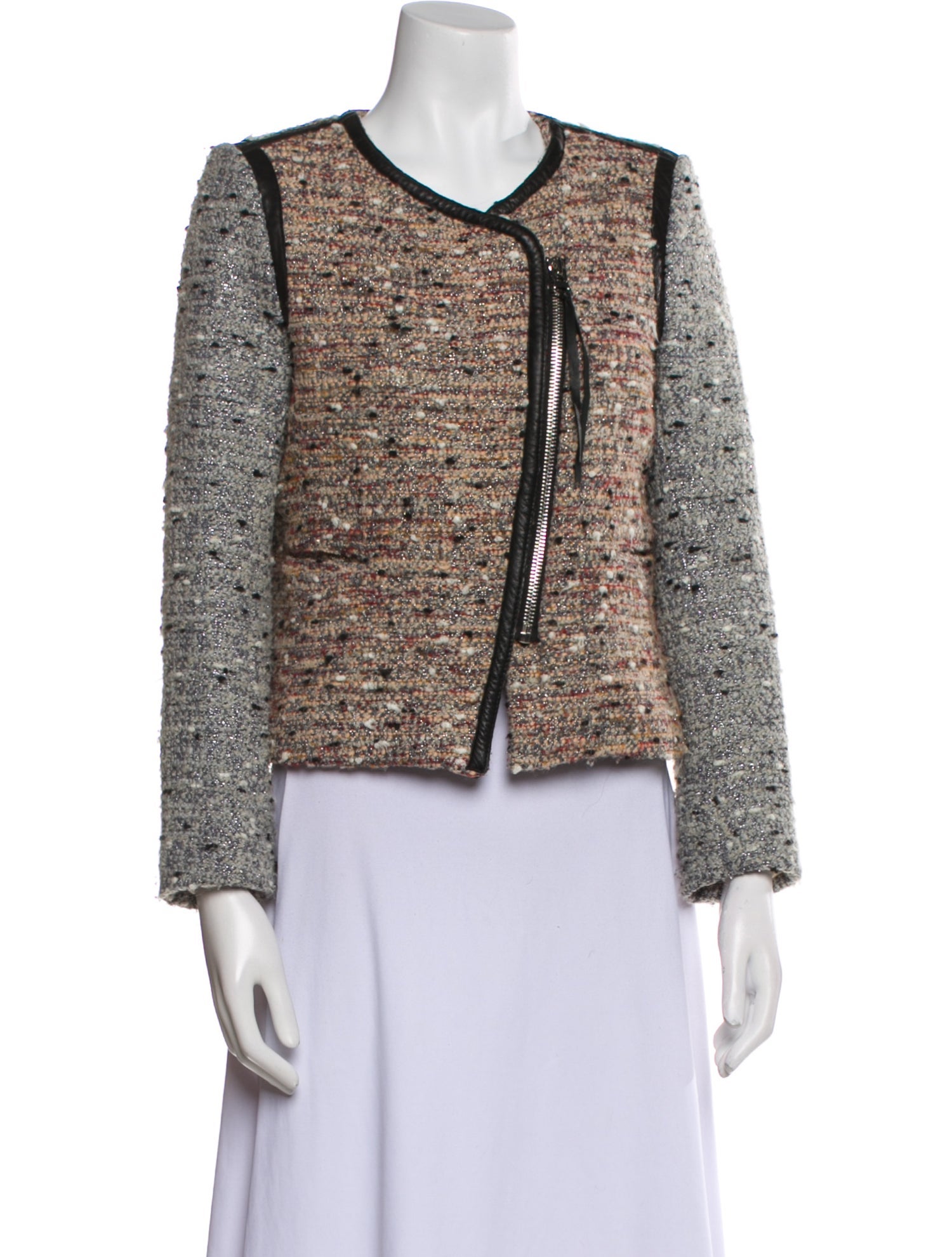 Sandro Tweed Pattern Evening Jacket