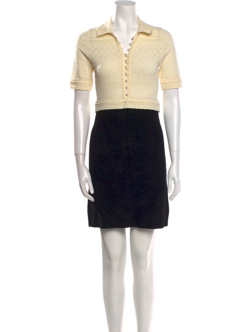 Sandro Colorblock Pattern Mini Dress