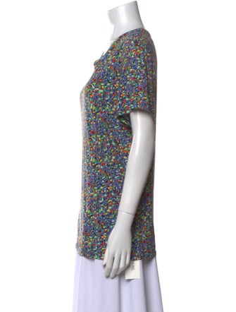 Sandro Printed Cowl Neck T-Shirt