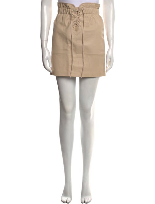 Sandro Lambskin Mini Skirt