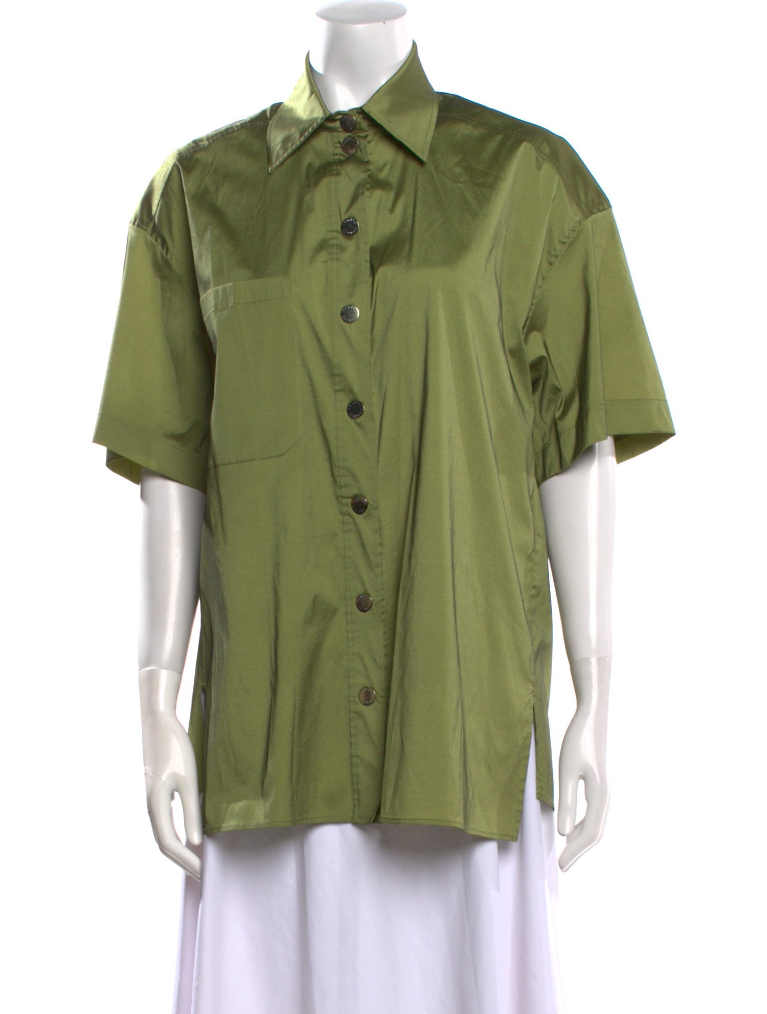 Sandro Short Sleeve Button-Up Top