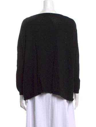 Sandro Scoop Neck Long Sleeve Blouse