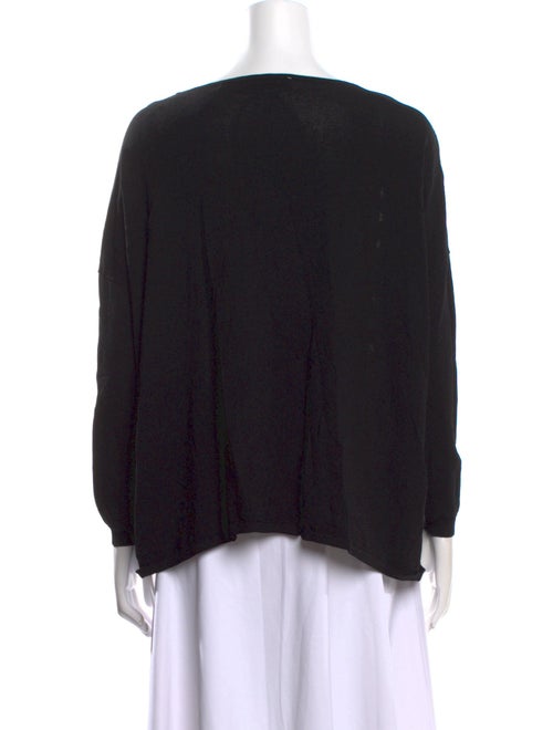 Sandro Scoop Neck Long Sleeve Blouse