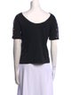 Sandro Linen Bateau Neckline T-Shirt