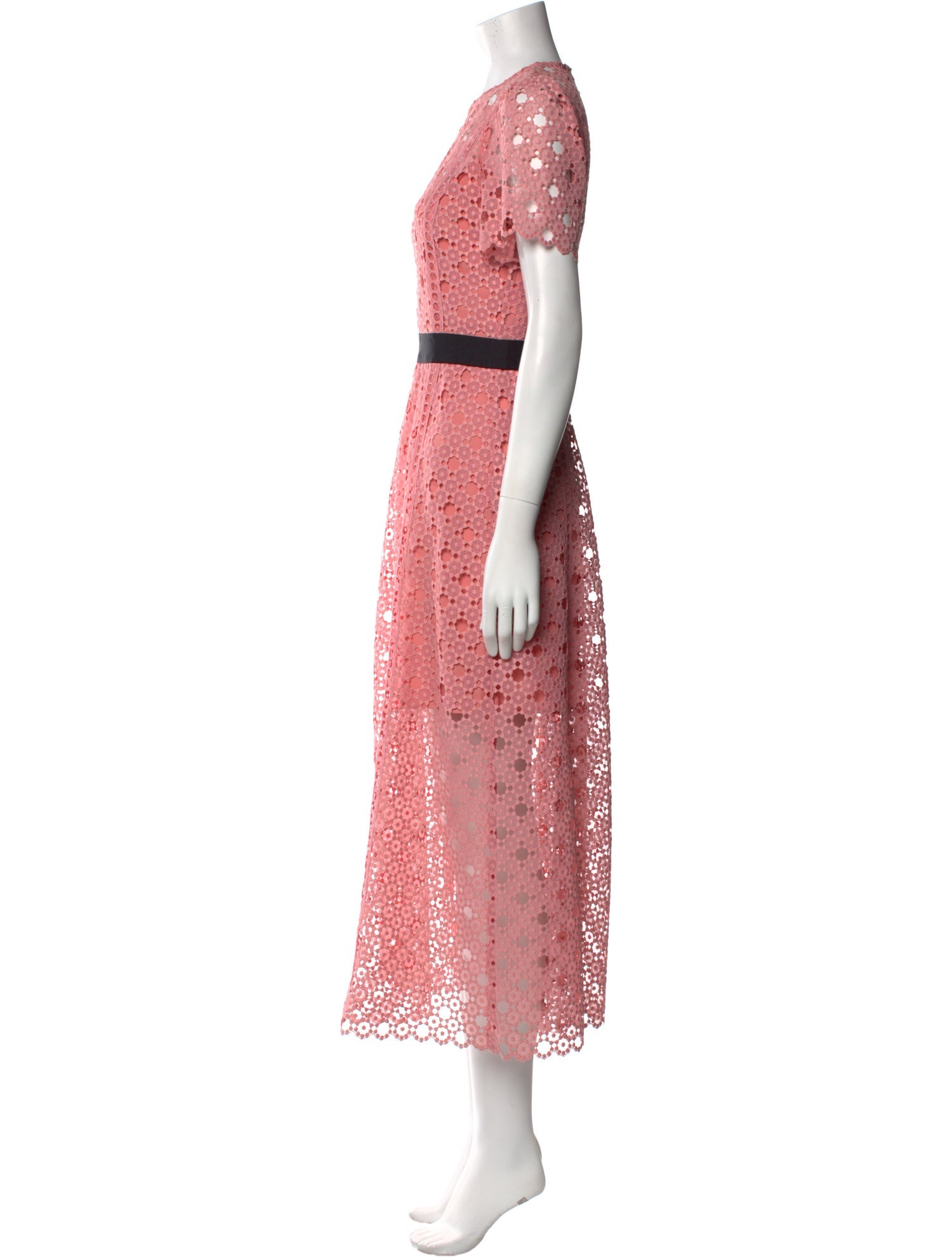Sandro Lace Pattern Long Dress