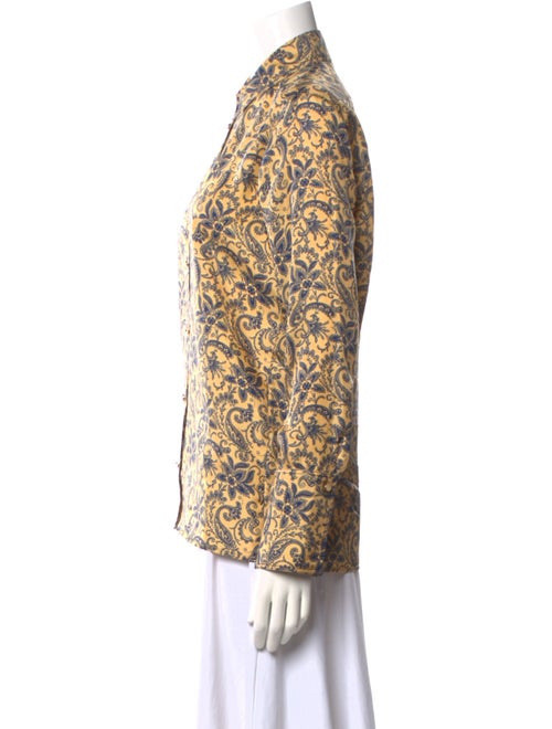 Sandro Silk Floral Print Button-Up Top