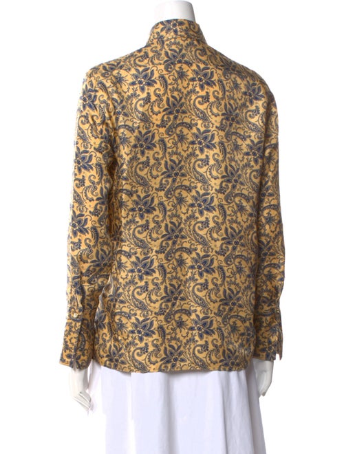 Sandro Silk Floral Print Button-Up Top