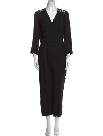 Sandro V-Neck Jumpsuit