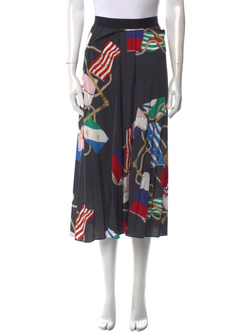 Sandro Printed Midi Length Skirt
