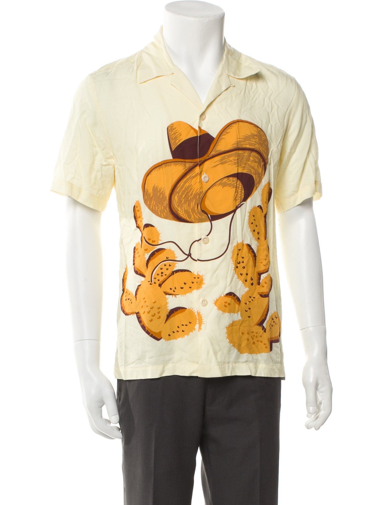 Sandro Graphic Print Short Sleeve Shirt w/ Tags