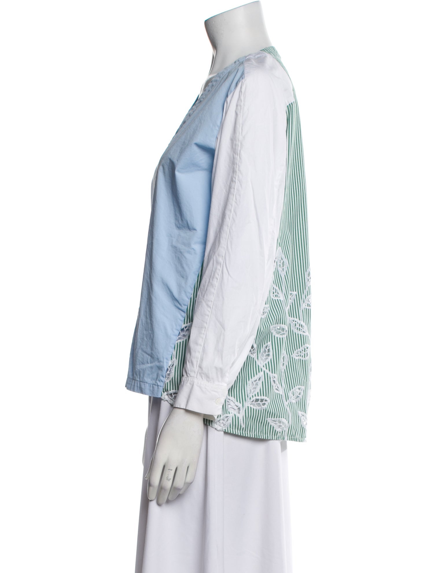 Sandro V-Neck Three-Quarter Sleeve Blouse