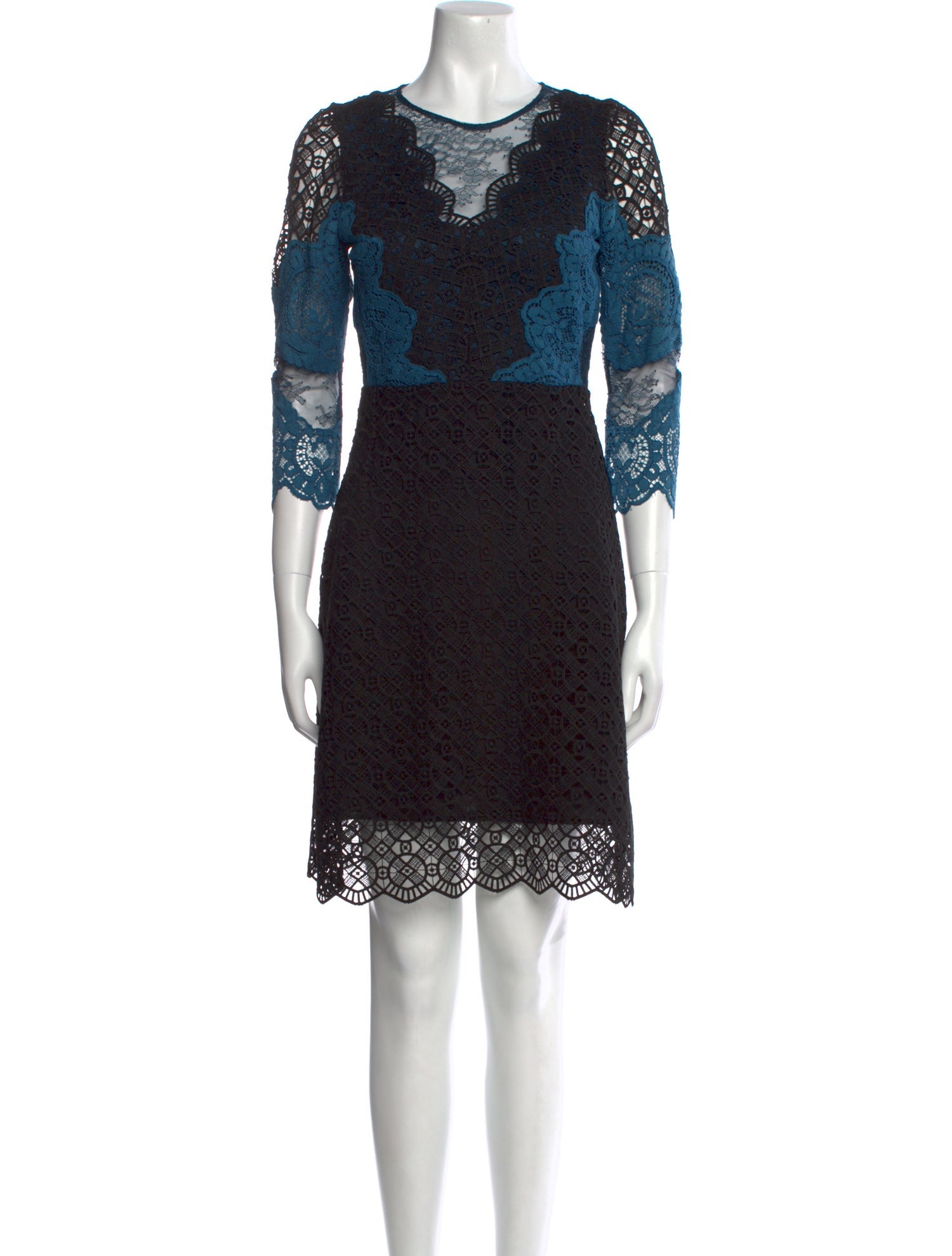 Sandro Lace Pattern Knee-Length Dress