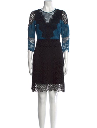 Sandro Lace Pattern Knee-Length Dress