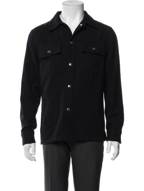 Sandro Wool Long Sleeve Shirt
