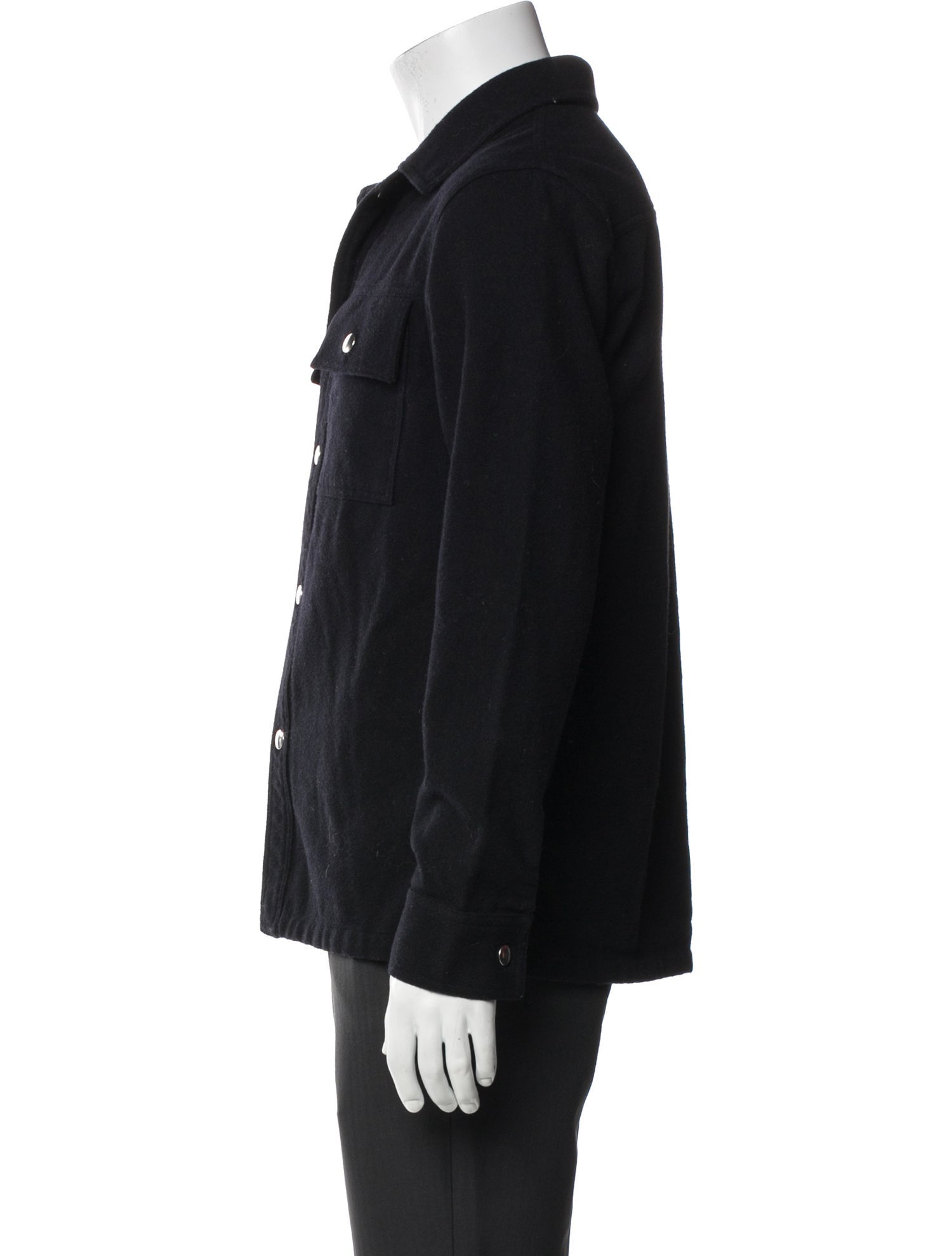 Sandro Wool Long Sleeve Shirt