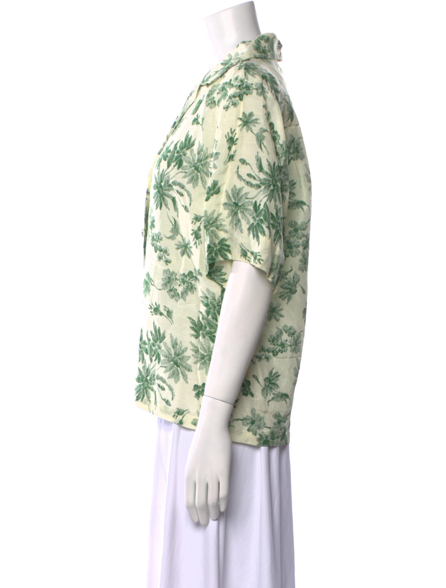 Sandro Floral Print V-Neck Blouse