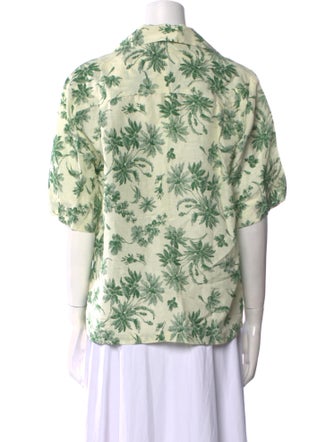 Sandro Floral Print V-Neck Blouse