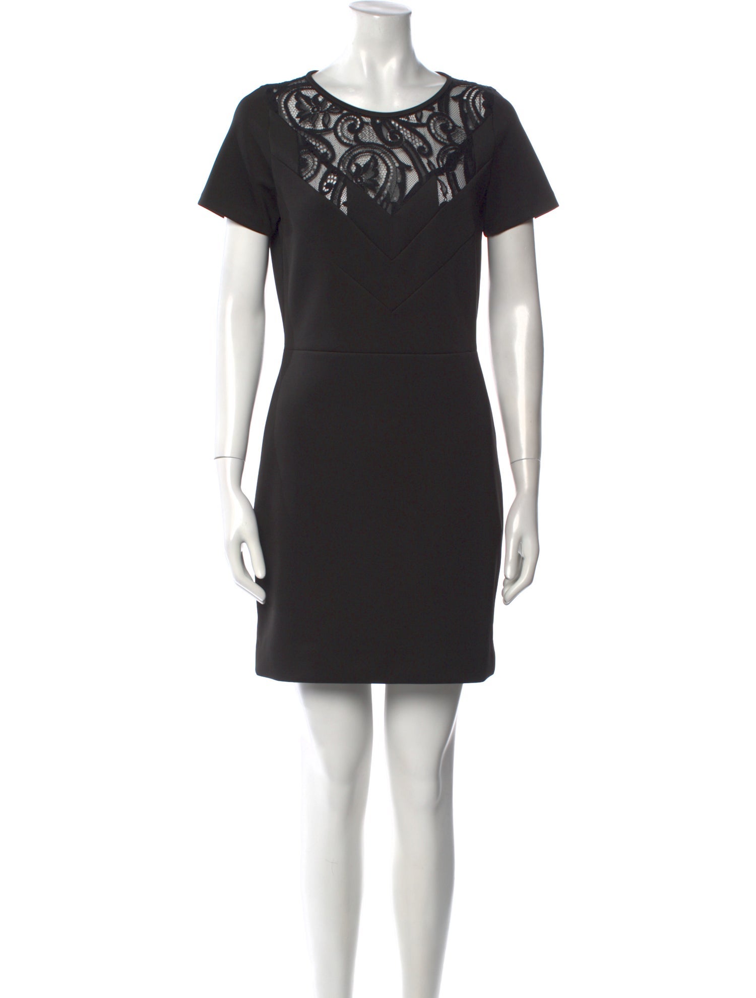 Sandro Crew Neck Mini Dress