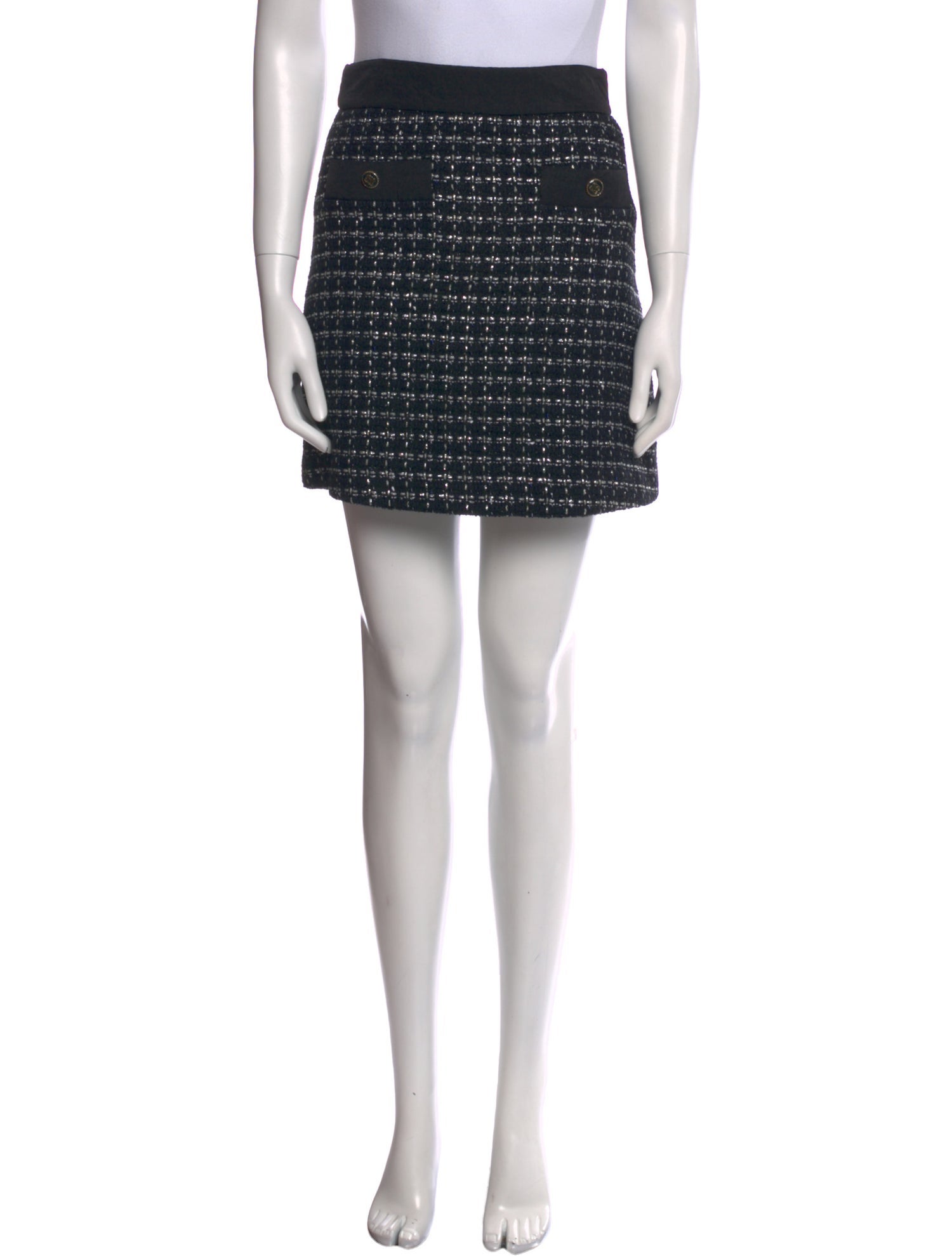 Sandro Tweed Pattern Mini Skirt w/ Tags
